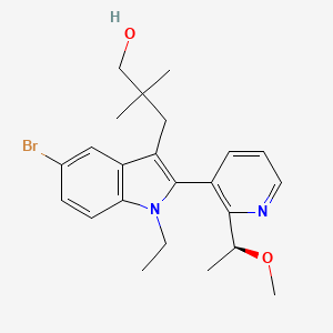 (S)-3-(5-Bromo-1-ethyl-2-(2-(1-methoxyethyl)pyridin-3-yl)-1H-indol-3-yl)-2,2-dimethylpropan-1-ol