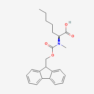 (S)-2-((((9H-Fluoren-9-yl)methoxy)carbonyl)(methyl)amino)heptanoic acid