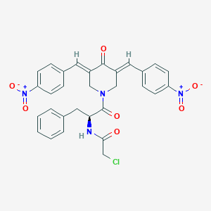 N-((S)-1-(3,5-Bis((E)-4-nitrobenzylidene)-4-oxopiperidin-1-yl)-1-oxo-3-phenylpropan-2-yl)-2-chloroacetamide