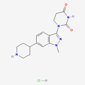 1-(1-Methyl-6-(piperidin-4-yl)-1H-indazol-3-yl)dihydropyrimidine-2,4(1H,3H)-dione hydrochloride