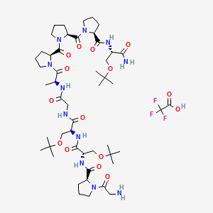 (S)-N-((S)-1-Amino-3-(tert-butoxy)-1-oxopropan-2-yl)-1-(O-(tert-butyl)-N-(O-(tert-butyl)-N-glycyl-L-prolyl-L-seryl)-L-serylglycyl-L-alanyl-L-prolyl-L-prolyl)pyrrolidine-2-carboxamide， 2，2，2-trifluoroacetate salt