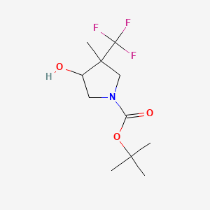 Tert-butyl 4-hydroxy-3-methyl-3-(trifluoromethyl)pyrrolidine-1-carboxylate