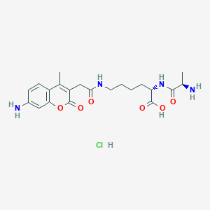 N2-(D-Alanyl)-N6-(2-(7-amino-4-methyl-2-oxo-2H-chromen-3-yl)acetyl)-L-lysine hydrochloride