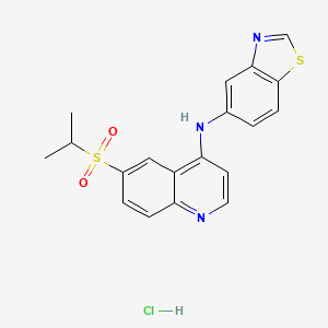 N-(6-(Isopropylsulfonyl)quinolin-4-yl)benzo[d]thiazol-5-amine Hydrochloride
