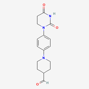 1-(4-(2,4-Dioxotetrahydropyrimidin-1(2H)-yl)phenyl)piperidine-4-carbaldehyde