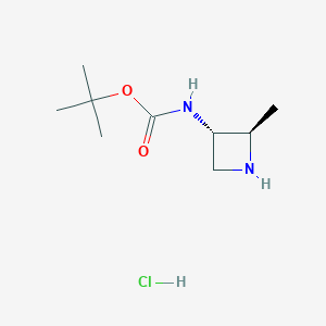 tert-Butyl (trans-2-methylazetidin-3-yl)carbamate hydrochloride