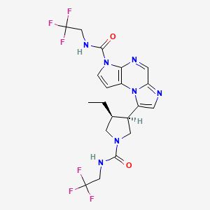 8‑((3R,4S)‑4‑ethyl‑1‑((2,2,2‑trifluoroethyl)carbamoyl)pyrrolidin‑3‑yl)‑N‑(2,2,2‑trifluoroethyl)‑3H‑imidazo[1,2‑a]pyrrolo[2,3‑e]pyrazine‑3‑carboxamide