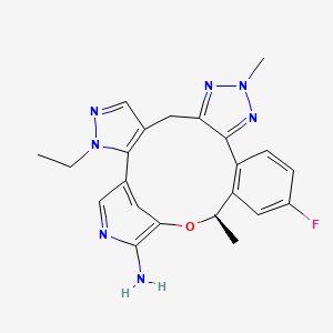 (R)-3-Ethyl-12-fluoro-10,16-dimethyl-3,10,16,18-tetrahydro-4,8-(metheno)benzo[l]pyrazolo[3,4-g][1,2,3]triazolo[4,5-j][1]oxa[4]azacyclotetradecin-7-amine