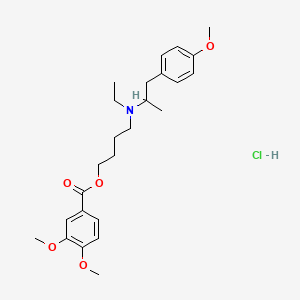 4-(Ethyl(1-(4-methoxyphenyl)propan-2-yl)amino)butyl 3,4-dimethoxybenzoate hydrochloride