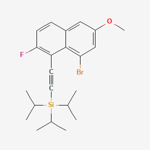 ((8-Bromo-2-fluoro-6-methoxynaphthalen-1-yl)ethynyl)triisopropylsilane
