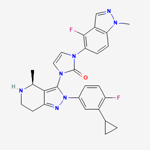 1-[(4S)-2-(3-Cyclopropyl-4-fluorophenyl)-4，5，6，7-tetrahydro-4-methyl-2H-pyrazolo[4，3-c]pyridin-3-yl]-3-(4-fluoro-1-methyl-1H-indazol-5-yl)-1，3-dihydro-2H-imidazol-2-one