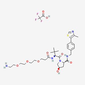(2S，4R)-1-((S)-1-Amino-14-(tert-butyl)-12-oxo-3，6，9-trioxa-13-azapentadecan-15-oyl)-4-hydroxy-N-(4-(4-methylthiazol-5-yl)benzyl)pyrrolidine-2-carboxamide 2，2，2-trifluoroacetate
