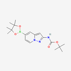 tert-Butyl (5-(4，4，5，5-tetramethyl-1，3，2-dioxaborolan-2-yl)pyrazolo[1，5-a]pyridin-2-yl)carbamate