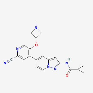N-(5-(2-Cyano-5-((1-methylazetidin-3-yl)oxy)pyridin-4-yl)pyrazolo[1，5-a]pyridin-2-yl)cyclopropanecarboxamide