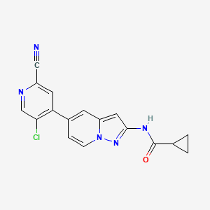 N-[5-(5-Chloro-2-cyano-4-pyridinyl)pyrazolo[1，5-a]pyridin-2-yl]cyclopropanecarboxamide