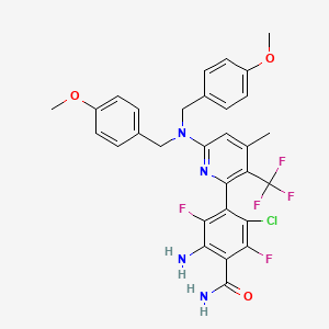 2-Amino-4-[6-[bis[(4-methoxyphenyl)methyl]amino]-4-methyl-3-(trifluoromethyl)-2-pyridinyl]-5-chloro-3，6-difluorobenzamide
