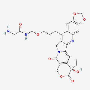 (S)-2-Amino-N-[[3-(7-ethyl-7-hydroxy-8,11-dioxo-7,8,11,13-tetrahydro-10H-[1,3]dioxolo[4,5-g]pyrano[3’,4’:6,7]indolizino[1,2-b]quinolin-14-yl)propoxy]methyl]acetamide