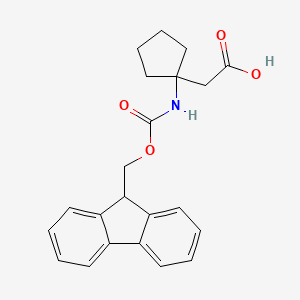 2-[1-((((9H-Fluoren-9-yl)methoxy)carbonyl)amino)cyclopentyl]acetic acid