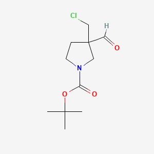1,1-Dimethylethyl 3-(chloromethyl)-3-formyl-1-pyrrolidinecarboxylate