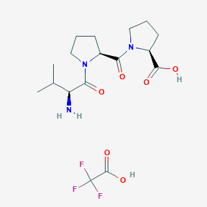 (S)-1-((S)-1-((S)-2-Amino-3-methylbutanoyl)pyrrolidine-2-carbonyl)pyrrolidine-2-carboxylic acid trifluoroacetate
