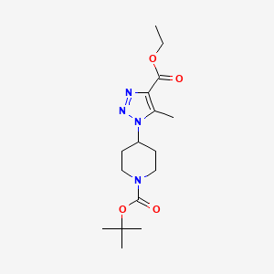 tert-Butyl 4-(4-ethoxycarbonyl-5-methyl-triazol-1-yl)piperidine-1-carboxylate