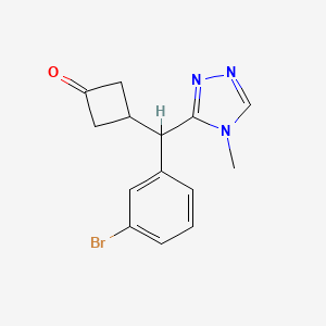 3-[(3-Bromophenyl)(4-methyl-4H-1，2，4-triazol-3-yl)methyl]cyclobutanone