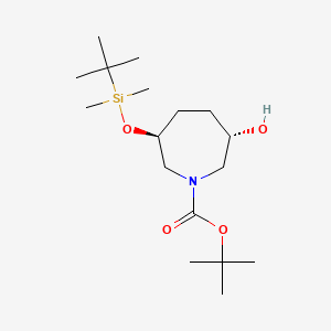 tert-butyl (3S,6S)-3-[tert-butyl(dimethyl)silyl]oxy-6-hydroxy-azepane-1-carboxylate