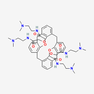 2,2',2'',2'''-(1,3,5,7(1,3)-Tetrabenzenacyclooctaphane-12,32,52,72-tetrayltetrakis(oxy))tetrakis(N-(2-(dimethylamino)ethyl)acetamide)