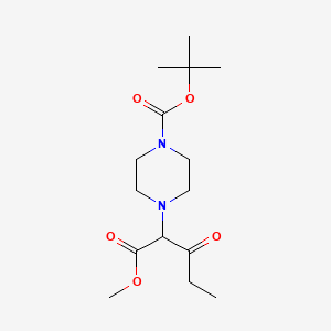 tert-Butyl 4-(1-methoxy-1,3-dioxopentan-2-yl)piperazine-1-carboxylate