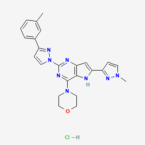 4-(6-(1-Methyl-1H-pyrazol-3-yl)-2-(3-(m-tolyl)-1H-pyrazol-1-yl)-5H-pyrrolo[3，2-d]pyrimidin-4-yl)morpholine hydrochloride