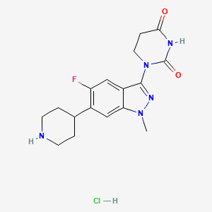1-(5-Fluoro-1-methyl-6-(piperidin-4-yl)-1H-indazol-3-yl)dihydropyrimidine-2,4(1H,3H)-dione Hydrochloride