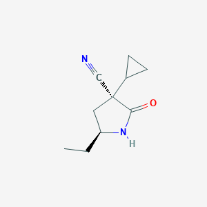 (3S,5S)-3-Cyclopropyl-5-ethyl-2-oxopyrrolidine-3-carbonitrile