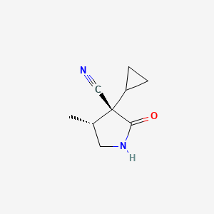 (3S,4R)-3-Cyclopropyl-4-methyl-2-oxopyrrolidine-3-carbonitrile
