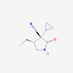 (3S,4R)-3-Cyclopropyl-4-ethyl-2-oxopyrrolidine-3-carbonitrile
