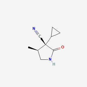 (3S,4S)-3-Cyclopropyl-4-methyl-2-oxopyrrolidine-3-carbonitrile