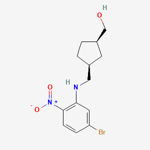 rel-(1R,3S)-3-[[(5-Bromo-2-nitrophenyl)amino]methyl]cyclopentanemethanol