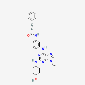 N-(3-((9-Ethyl-2-((trans-4-hydroxycyclohexyl)amino)-9H-purin-6-yl)amino)phenyl)-3-(p-tolyl)propiolamide