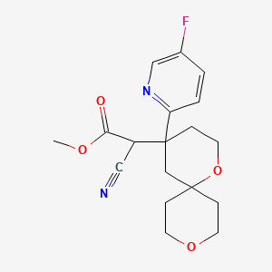 Methyl 2-cyano-2-(4-(5-fluoropyridin-2-yl)-1，9-dioxaspiro[5.5]undecan-4-yl)acetate