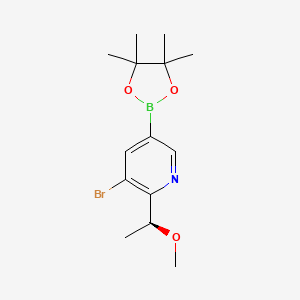 (S)-3-Bromo-2-(1-methoxyethyl)-5-(4,4,5,5-tetramethyl-1,3,2-dioxaborolan-2-yl)pyridine