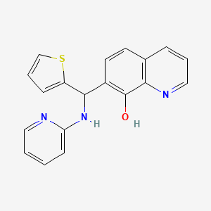 7-((Pyridin-2-ylamino)(thiophen-2-yl)methyl)quinolin-8-ol