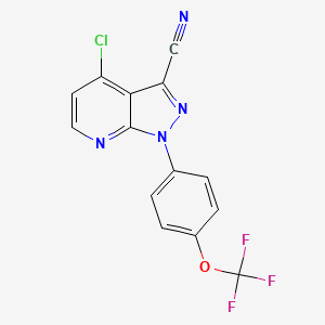 4-Chloro-1-(4-(trifluoromethoxy)phenyl)-1H-pyrazolo[3，4-b]pyridine-3-carbonitrile