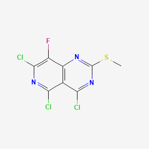 4,5,7-Trichloro-8-fluoro-2-(methylthio)pyrido[4,3-d]pyrimidine