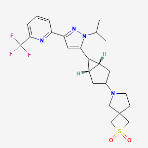 6-((1R，3R，5S，6R)-6-(1-Isopropyl-3-(6-(trifluoromethyl)pyridin-2-yl)-1H-pyrazol-5-yl)bicyclo[3.1.0]hexan-3-yl)-2-thia-6-azaspiro[3.4]octane 2，2-dioxide