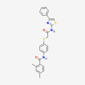 2，4-Dimethyl-N-(4-((2-oxo-2-((4-phenylthiazol-2-yl)amino)ethyl)thio)phenyl)benzamide