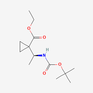 Ethyl (S)-1-(1-((tert-butoxycarbonyl)amino)ethyl)cyclopropane-1-carboxylate
