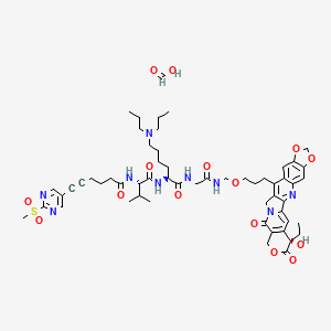 N-((11S,14S)-11-(4-(Dipropylamino)butyl)-1-((S)-7-ethyl-7-hydroxy-8,11-dioxo-7,8,11,13-tetrahydro-10H-[1,3]dioxolo[4,5-g]pyrano[3',4':6,7]indolizino[1,2-b]quinolin-14-yl)-15-methyl-7,10,13-trioxo-4-oxa-6,9,12-triazahexadecan-14-yl)-6-(2-(methylsulfonyl)py