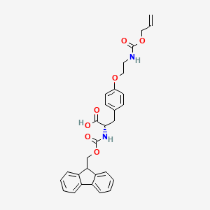 (S)-2-((((9H-Fluoren-9-yl)methoxy)carbonyl)amino)-3-(4-(2-(((allyloxy)carbonyl)amino)ethoxy)phenyl)propanoic acid