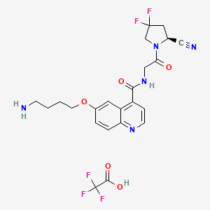 (S)-6-(4-Aminobutoxy)-N-(2-(2-cyano-4,4-difluoropyrrolidin-1-yl)-2-oxoethyl)quinoline-4-carboxamide 2,2,2-trifluoroacetate
