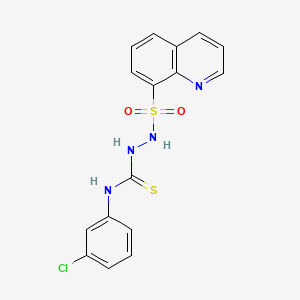 N-(3-Chlorophenyl)-2-(quinolin-8-ylsulfonyl)hydrazinecarbothioamide