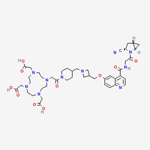2，2'，2''-(10-(2-(4-((3-(((4-((2-((1S，3S，5S)-3-Cyano-2-azabicyclo[3.1.0]hexan-2-yl)-2-oxoethyl)carbamoyl)quinolin-6-yl)oxy)methyl)azetidin-1-yl)methyl)piperidin-1-yl)-2-oxoethyl)-1，4，7，10-tetraazacyclododecane-1，4，7-triyl)triacetic acid